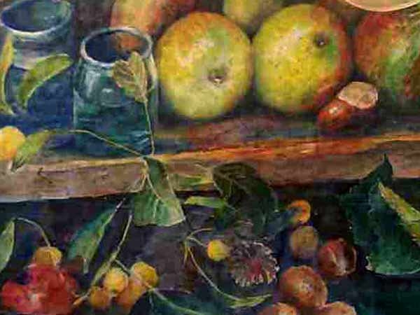 Apples on the shelf
