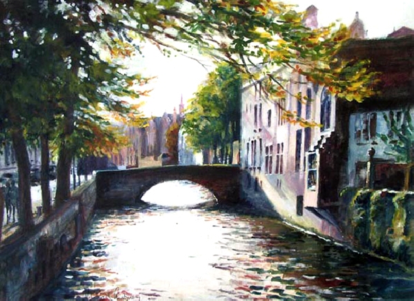 Silent canal, Bruges 