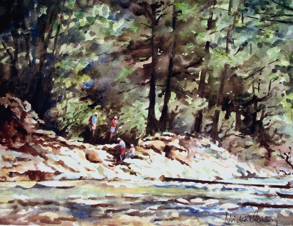 Crossing the river in Turkey