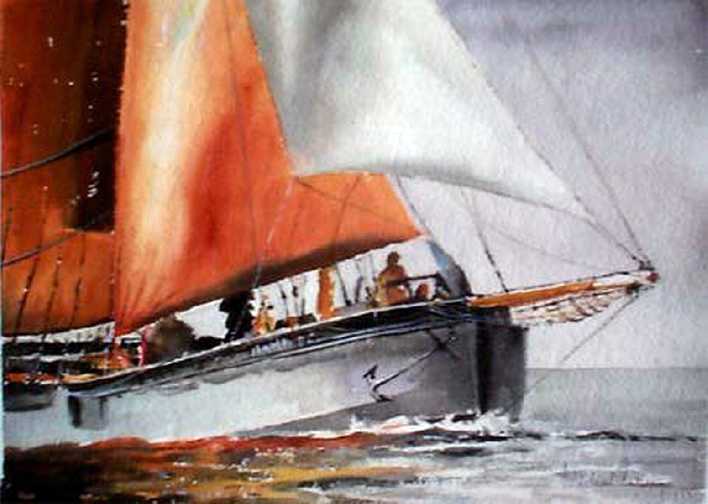 Sailing up the Thames estuary