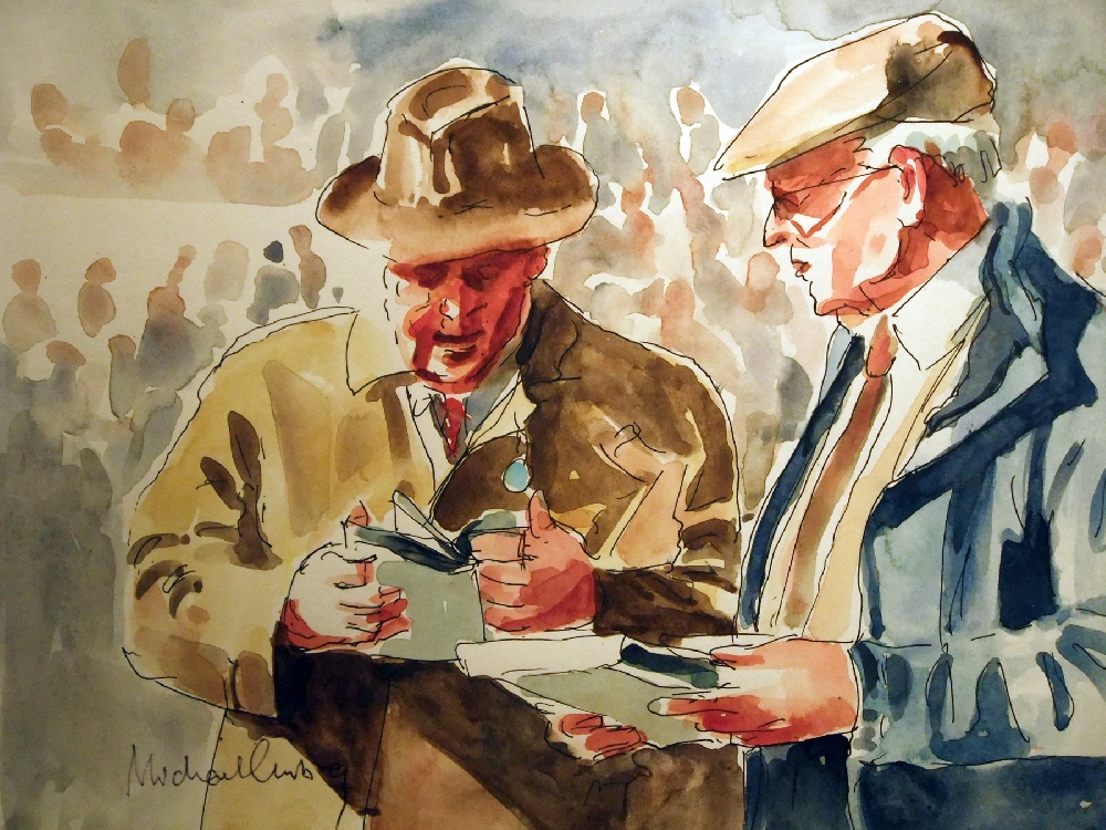 Comparing tips. Huntingdon races