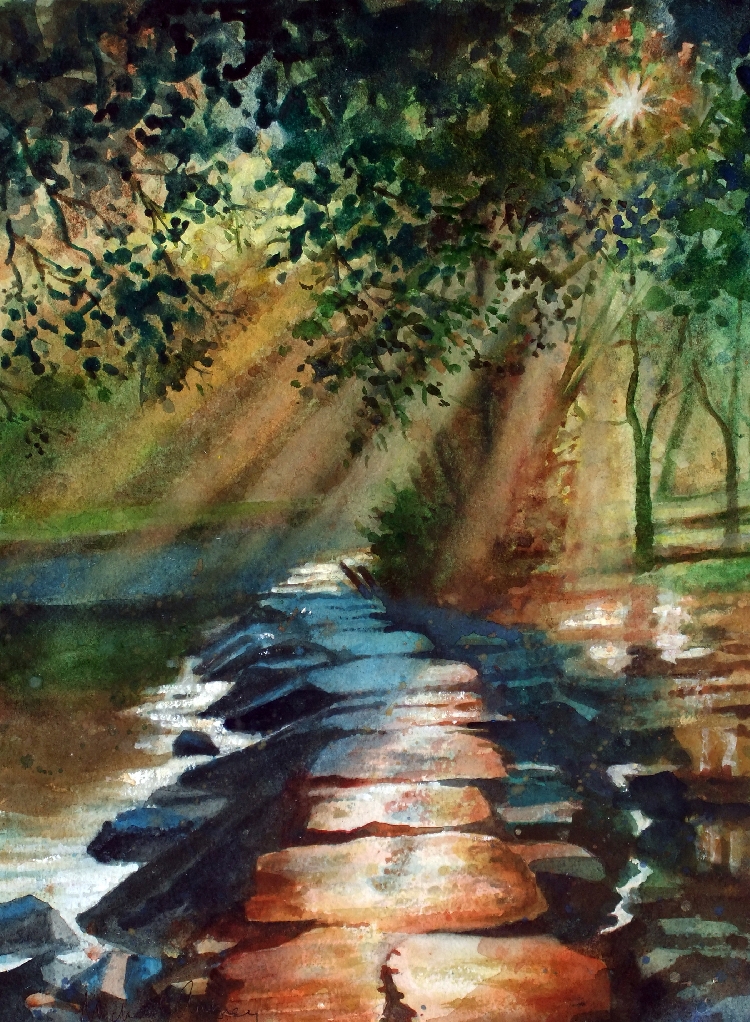 Sun on the stepping stones